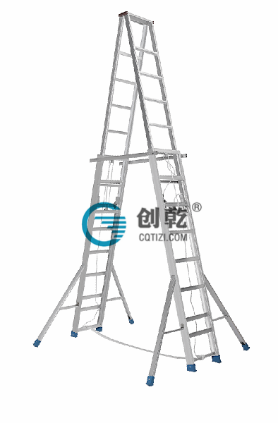 青島客戶(hù)采購(gòu)10米焊接人字升降梯，指定創(chuàng)乾